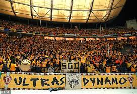 Hamburg's former dynamo dresden defender toni leistner climbed into the stands to confront fans of in a video widely shared on social media, the former qpr player, 30, pushes a dresden fan and. German Second Division Side Dynamo Dresden Create A Yellow Wall After Taking 35 000 Fans To Berlin Daily Mail Online