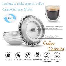 If you have a nespresso vertuoline machine you won't be able to use these refillable pods. Stainless Steel Fillable Coffee Capsules Reusable Coffee Capsule Cup Filter Set For Nespresso Vertuo Capsule Pod Vertuoline Gca1 And Delonghi Env135 Coffee Machine Wish