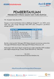 Rumah.com rangkum lima bank dengan penawaran suku bunga kpr rendah per juni 2019. Pemberitahuan Perubahan Strata Saldo Dan Suku Bunga Tabungan Batara