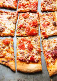 How to make dominos like pizza at home. Copycat Domino S Thin Crust Pizza Recipe Layers Of Happiness