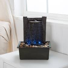 Birchlane.com has been visited by 100k+ users in the past month Pure Garden Indoor Water Fountain With Led Lights Lighted Waterfall Tabletop Fountain With Stone Wall And Soothing Sound For Office And Home Decor Walmart Com Walmart Com