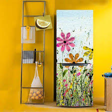 Maybe you would like to learn more about one of these? Mrosaa 3d Diy Garden Flower Fridge Sticker Cover Refrigerator Stickers Full Door Cover Self Adhesive Stic Refrigerator Sticker Fridge Stickers Flower Fridge