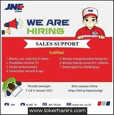 Pusat informasi lowongan kerja medan terbaru 2020 mulai dari lowongan tamatan sma/smk lowongan bumn medan ,pendaftaran cpns, dokter dan lainnya yang update setiap harinya. Lowongan Kerja Pt Tiki Jalur Nugraha Ekakurir Jne Tegal 2021