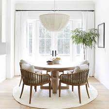 White kitchen table round modern farmhouse chandelier. 20 Modern Farmhouse Dining Rooms That Will Transport You To The Countryside