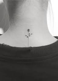 Thin Small And Simple Tattoos For You Rose Neck Tattoo Neck Tattoo Small Tattoos