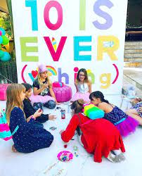 Birthday party ideas for celebrating 10 year old at home. Kara S Party Ideas Colorful Modern 10th Birthday Party Kara S Party Ideas