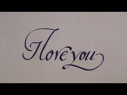How To Write In Cursive Calligraphy Letters I Love You For Beginners Youtube