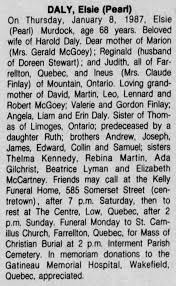 Obituary for Elsie DALY (Aged 68)