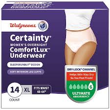 Walgreens Certainty Women's Overnight ComfortLux Underwear X-Large |  Walgreens