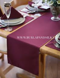 Burgundy Table Runner 14 X 108 Inches By Burlapandsilkcompany Burgundy Table Runner Burgundy Wedding Lace Table Runners