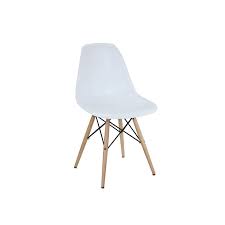 Artiss retro replica dsw dining chairs cafe chair kitchen beech fabric x4. Retro Chair White Lux Lounge Efr 888 247 4411