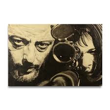 Classic Movie Poster Professional Matilda Leon Wall Art Black and White  Painting Picture for Living Room Printed Canvas Painting