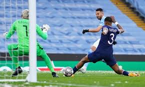 Mahrez slots a low shot underneath navas after de bruyne's effort from the edge of the box deflected into his path. U7jtkpkki3alcm