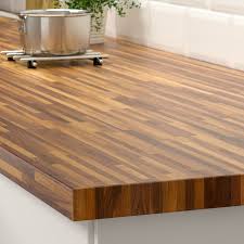 Pinnarp Countertop Walnut Veneer 98x1 1 2 Ikea Wood Countertops Kitchen Wooden Countertops Kitchen Cabinet Stain Colors