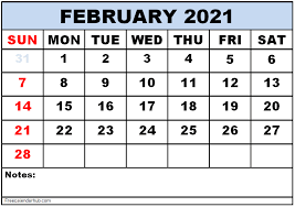 Hundreds of free calendar templates in over 55+ styles for you to print on demand. Charming February 2021 Calendar Printable Freecalendarhub Note
