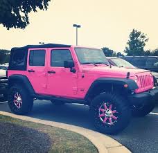 Black And Hot Pink Jeep Hot Pink Jeep W Hot Pink Rims Give Me Nowwww Pink Jeep Jeep Pink Truck