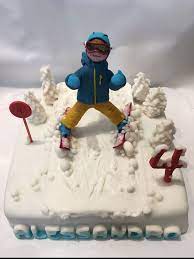 Torta Compleanno Sciatore Le Dolci Creazioni Di Camilla Jesholt Buffatti Torta Montagna Torte Dolci