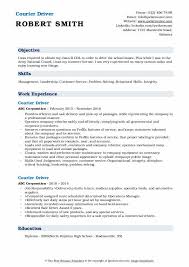 courier driver resume samples qwikresume