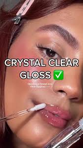 That first swipe of a new Crystal Gloss is SO SATISFYING ✨✨ Have you tried  our Crystal Gloss yet?? 👀 @lexusmperezz #lipgloss #beauty #cleargloss