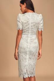 Amore Off White Crochet Lace Short Sleeve Midi Dress In 2020 Midi Short Sleeve Dress Crochet Lace Shorts Off White Lace Dress