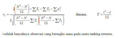 Contoh soal korelasi spearman rank. Uji Korelasi Spearman Digensia