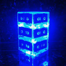 True Blue Mixtape Night Light Lamp Centerpiece Blue Cassette Etsy
