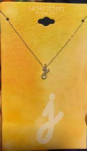 Silver Necklace J Necklace Initial Necklace Silver Initials