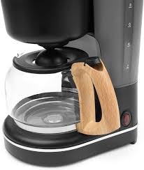 Limited time sale easy return. Progress Scandi 1 25lt Coffee Maker Black Wood Effect Stylish Finish Vanderwalt Co
