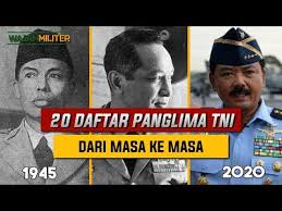 Daftar Panglima Tni Dari Dulu Sekarang 1945 2020 Dari Masa Ke Masa Youtube