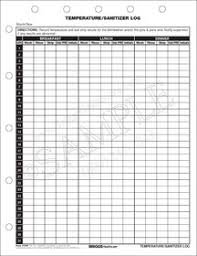 Temperature Sanitizer Log Form