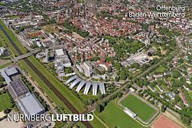 Offenburg is located approximately 15 km east of the river rhine between karlsruhe and freiburg. Offenburg Luftaufnahme