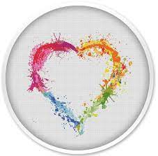 Download poppies pattern file (pdf, 2.4mb). Heart Cross Stitch Pattern Free Shipping Cross Stitch Pdf Etsy
