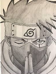 Menggambar naruto, boruto, dan lainnya. Drawing Kakashi Hatake Sasuke Naruto Drawing Easy