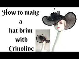 How To Make A Hat Brim With Crinoline Crinoline Brim Hat Youtube Crinoline Hats Brim Hat
