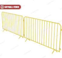 Bright Yellow Metal Crowd Control Barriers Temporary Traffic Barrier for  Sale