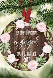 Free shipping · family ornaments · wedding & anniversary 18 Stunning Custom Made Christmas Engagement Ornaments
