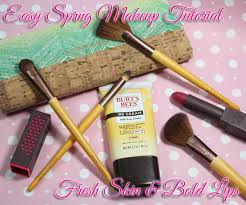 spring makeup tutorial with burt s bees