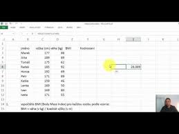 Masukkan berat badan dan ketinggian dalam kotak. Excel Bmi Body Mass Index Youtube