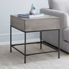 Industrial Storage Pop Up Coffee Table Gray West Elm Side Table Industrial Storage Coffee Table Grey