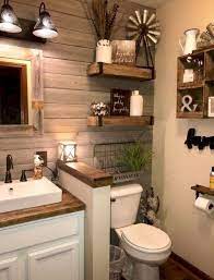 Farmhouse basket storage using rustic wire baskets or eco 9. 23 Wonderful Bathroom Decoration Ideas With Farmhouse Style Farmhouse Bathroom Decor Small Farmhouse Bathroom Diy Bathroom Decor