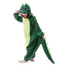 21 99 Kid S Adults Kigurumi Pajamas Dinosaur Monster Onesie Pajamas Polyester Microfiber Red Dark Green Cosplay For Men And Women Animal Sleepwear Cartoon Animal Halloween Costumes Halloween Kids Costumes Girls Clever Halloween Costumes