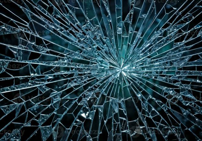 Image Of A Broken Glass Window On A Black Background 30965305 Stock Photo  at Vecteezy