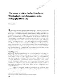PDF) “The Interest Is in What You Can Show People, What You Can Reveal”:  Retrospective on the Photography of Chris Killip