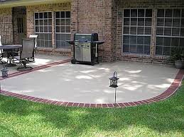 People that install these usually charge by the foot and have a couple of different designs available. Nice Curved Paving With A Border Patio With A Nice Table And Chairs And A Bbq Patio Paving Bbq Garden Brick Patios Concrete Patio Makeover Patio Stones