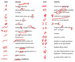 62 exact grammar correction symbols chart