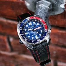 Black And Red Watch Straps The Seiko Padi On A B R Bands Red Stitch Waterproof Watch Strap Waterproof Watch Watches Vintage Watches