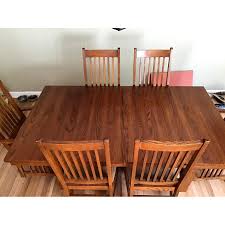 Boasting pedestals, legs, or trestles these tables are. Thomasville Mission Arts Crafts 7 Piece Dining Set Aptdeco
