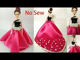 Diy Barbie Dress No Sew Clothes For Barbies Creative Fun For Kids Youtube Barbie Dress Pattern Barbie Dress Sewing Barbie Clothes