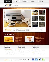 Free Website Template In Clean Style For Interior Project Interior Design Website Web Template Design Free Psd Template Website