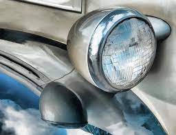 Antique Car Headlight And Reflections Art Print By Gary Slawsky Reflection Art Antique Cars Car Headlights